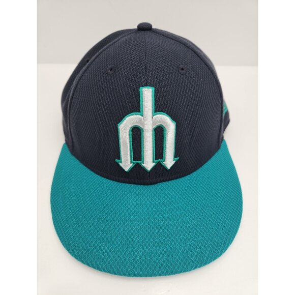 Seattle Mariners New Era 59fifty Blue hat cap Batting Practice Spring 7 1/4 57.7 - Picture 1 of 10